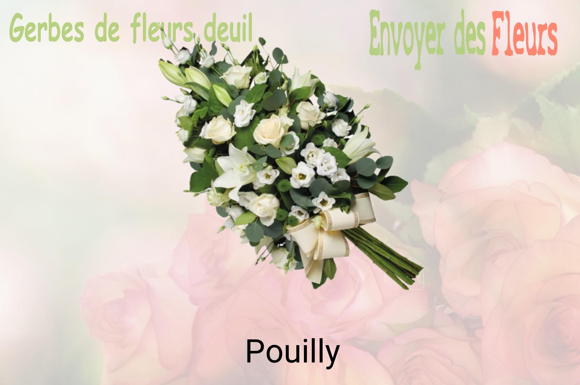 Gerbe de fleurs de deuil livrée à Pouilly